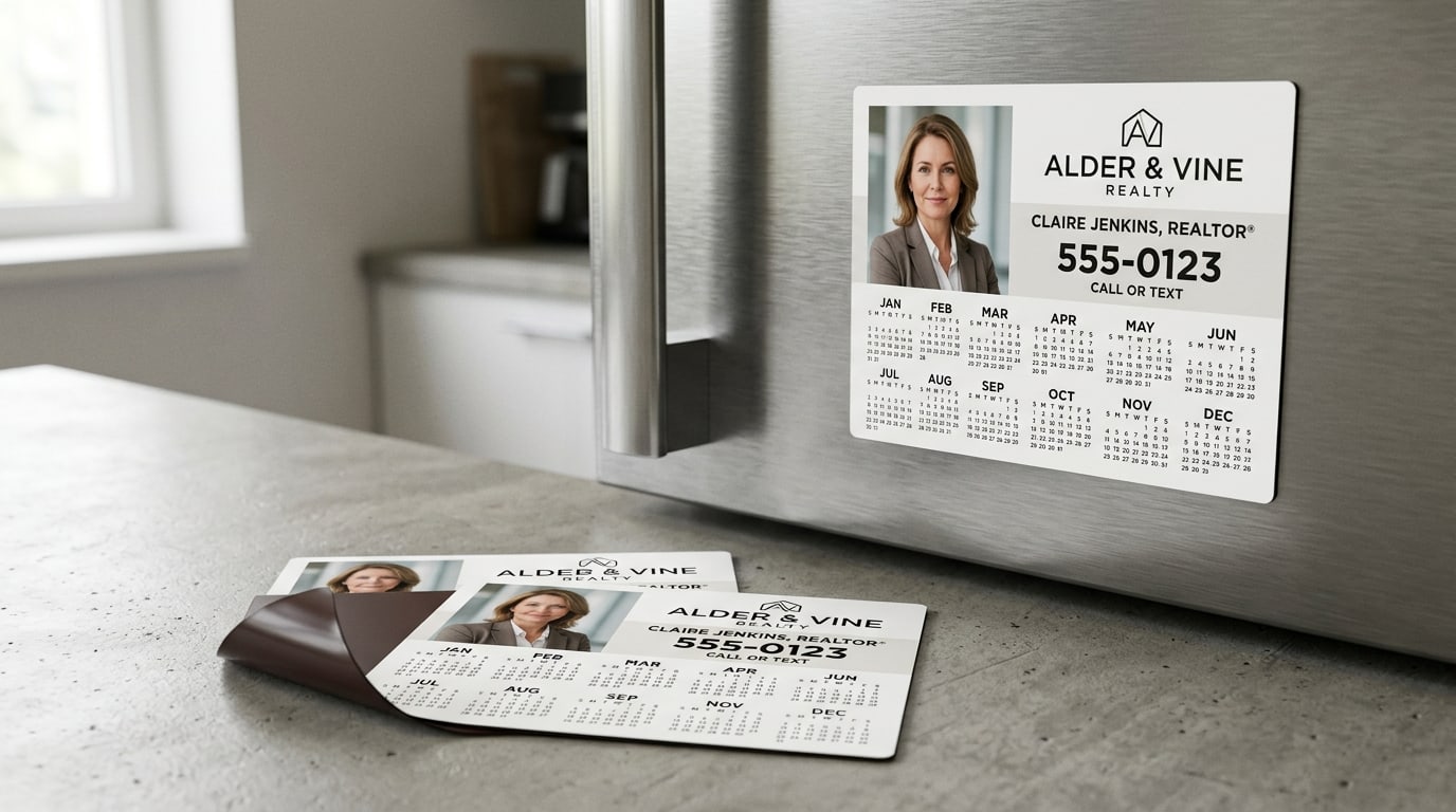 Refrigerator magnets for real estate: the farming tool that outlives the postcard