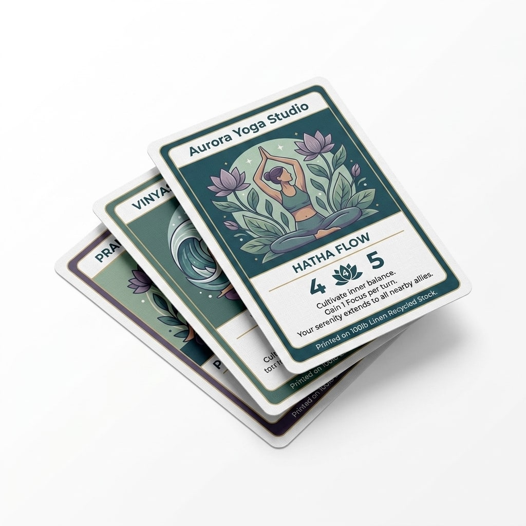 100lb Cover Linen Trading Cards